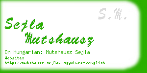 sejla mutshausz business card